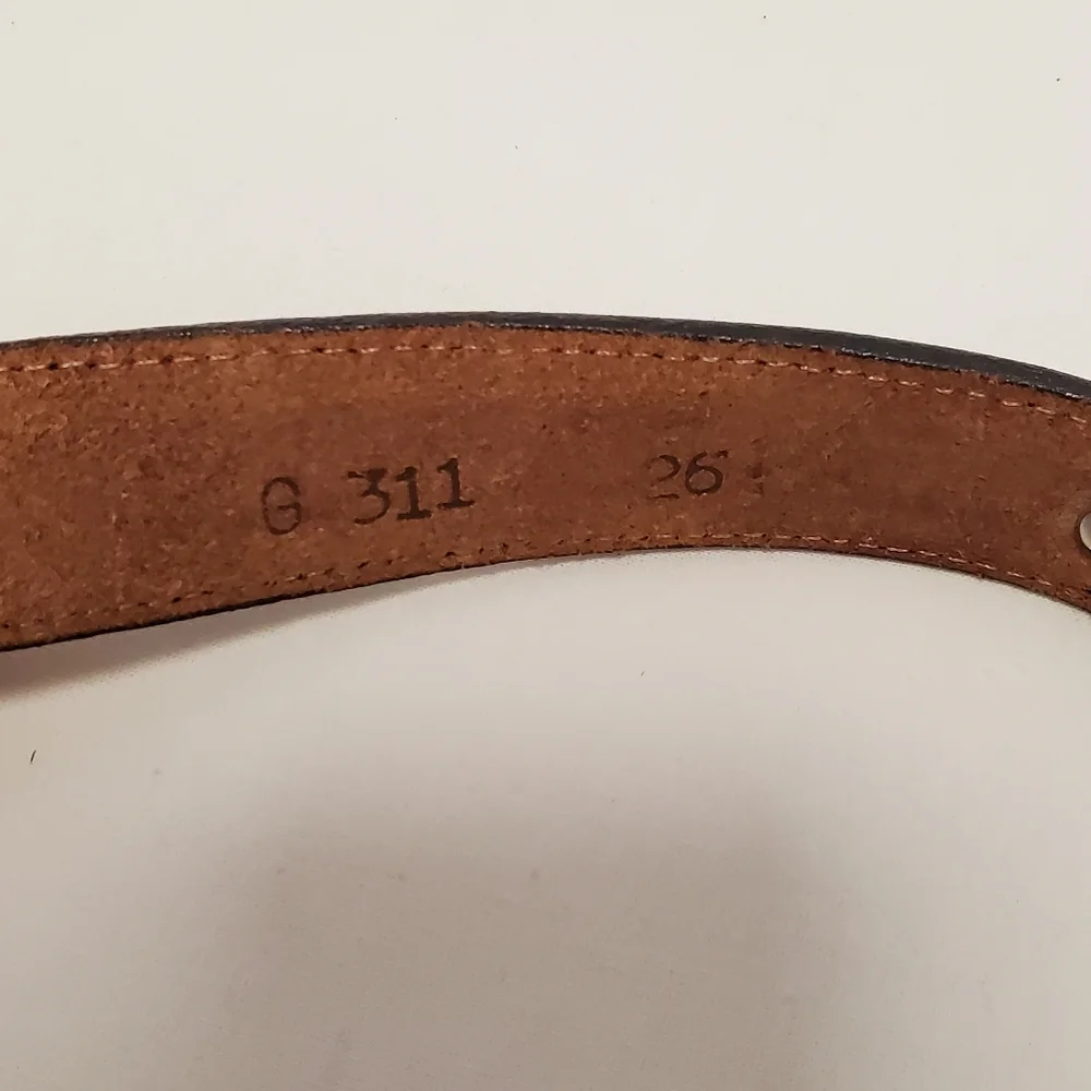 Nocona Western Black Leather Belt Made in USA Woven Embossed Embellishments